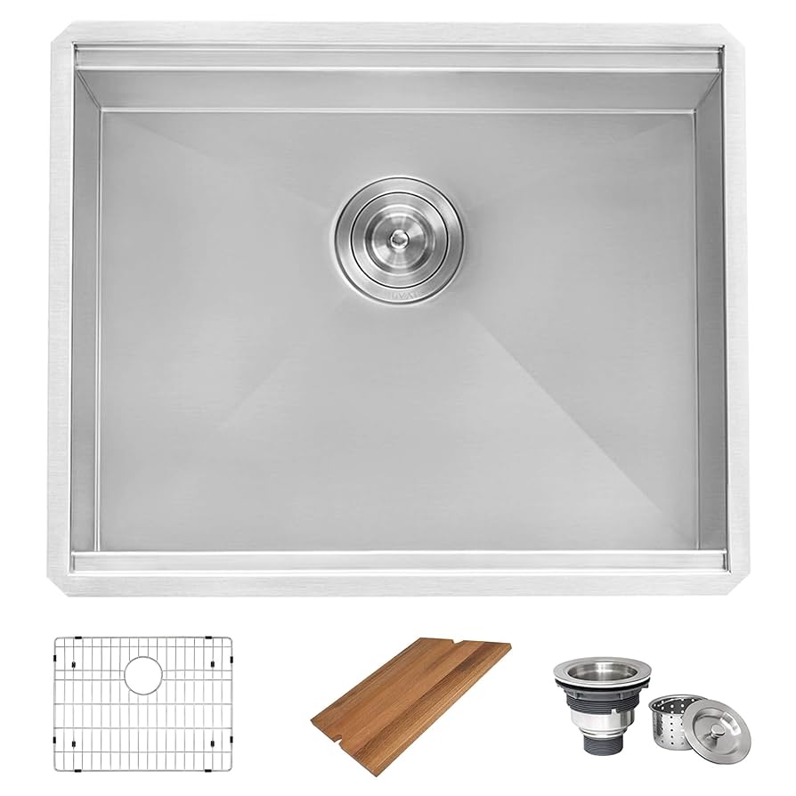 Ruvati 21 x 19 x 12 inch Undermount Deep Laundry Utility